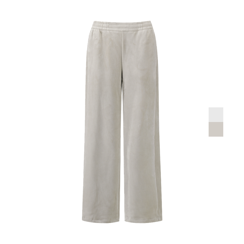 여자 코듀로이팬츠 밴딩 와이드 골덴 일자바지 - 상품 이미지