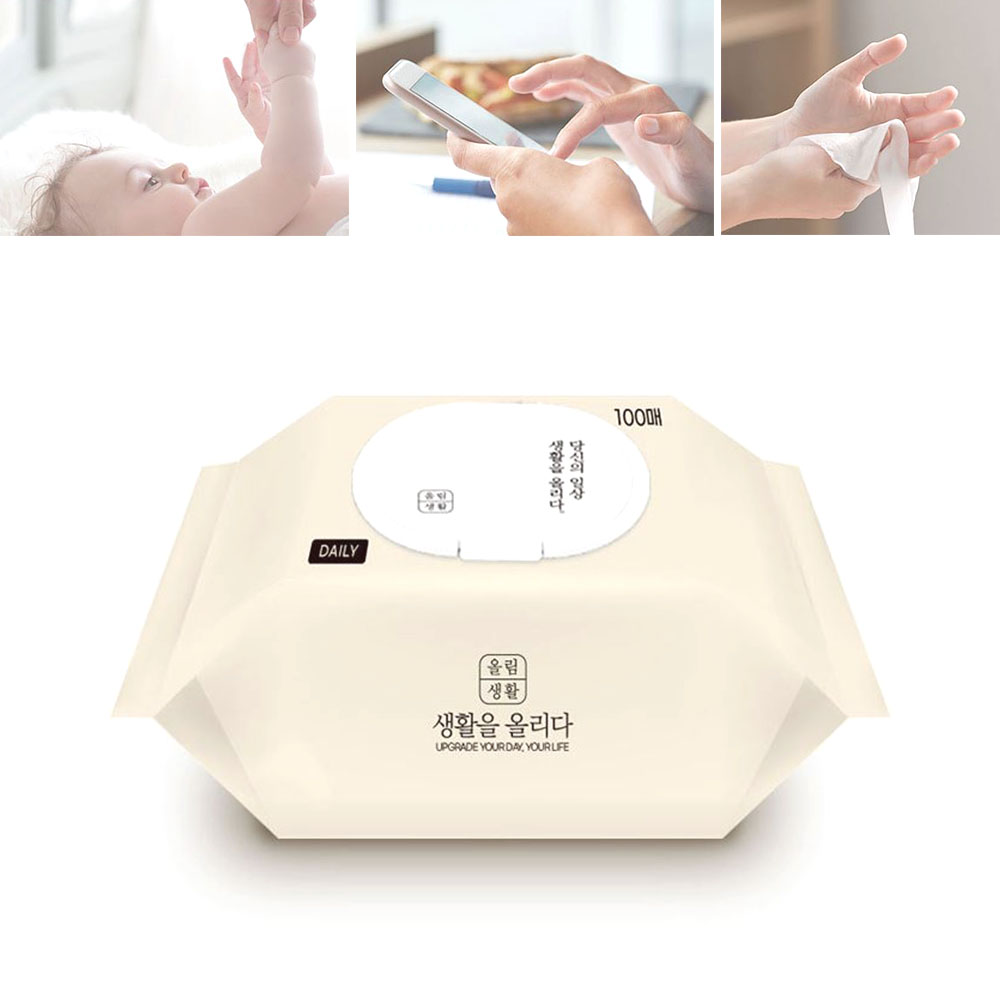 피톤치드 엠보 물티슈 100매X10개 자연유래 캡형