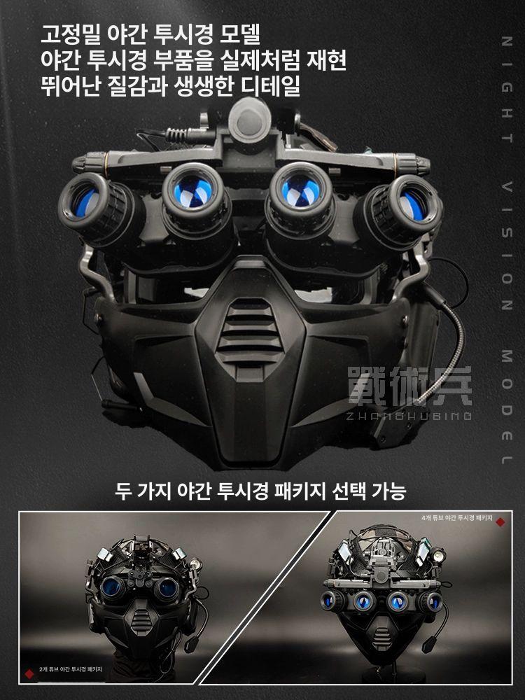 서바이벌 전술 헬멧 특공대 하이바 미군 군용 전투 단품 밀리터리 헤드셋 경량 보호장비 블랙 패키지 6 - 상세 이미지 2