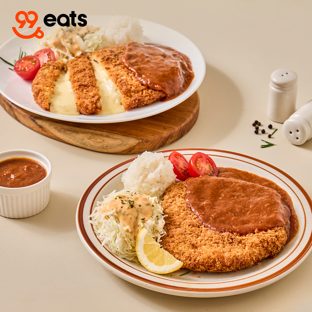 [99eats] 추억의 1999 경양식 왕돈까스 350g 2종(오리지널/치즈) 통등심 튀겨나온 - 상품 이미지