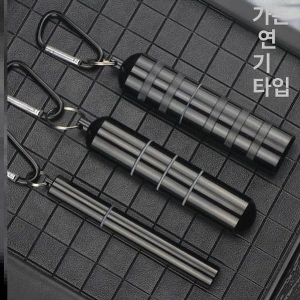 금속 담배 케이스 휴대용 메탈 파우치 연초 지갑 보관통 슬림형 메탈케이스 담뱃갑 스타일 B 두꺼운 4-5개 실버 - 상세 이미지 4