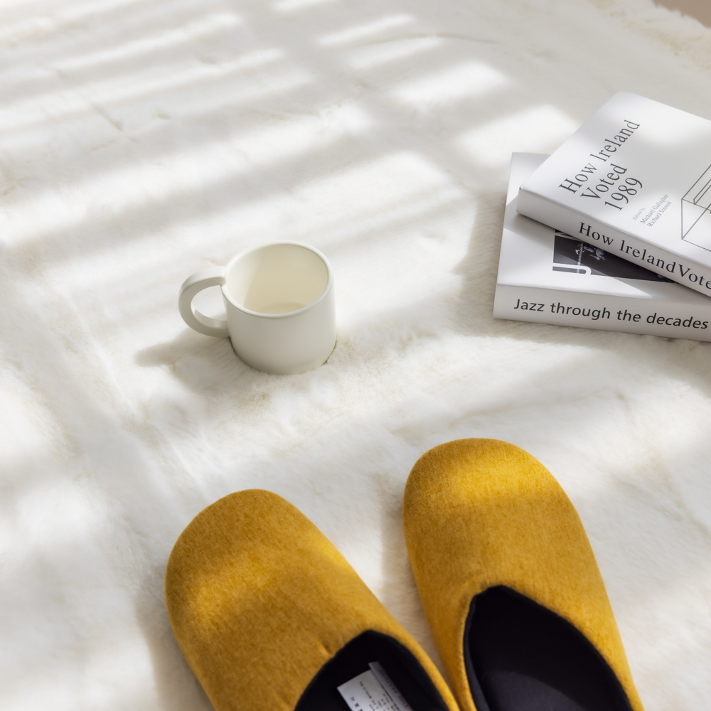 먼지없는 워셔블 장모 온감 러그 대형 거실 침실 원룸 에코퍼 화이트, 150x200