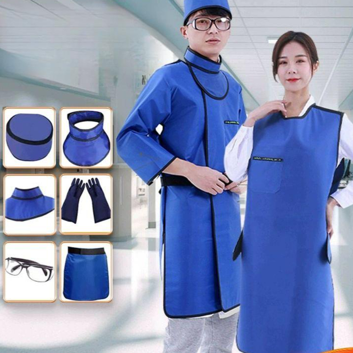 방사선 목보호대 목보호 특수형 스카프 엑스레이 워머 남성 여성 차폐복 차폐 병원 추천 0.5 앞치마+목도리+모자 3종 - 상품 이미지