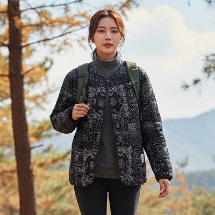 네파 가을 남녀공용 아웃도어 퍼프 등산 캠핑 경량패딩 커플자켓 - 상세 이미지 5