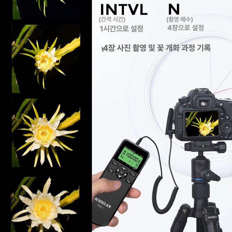 카메라 타이머 셔터 타임랩스 픽셀 리모컨 촬영 원격 연속 인터벌 타이머셔터 케이블 C6 60D 70D 80D M5 M6 - 상세 이미지 2