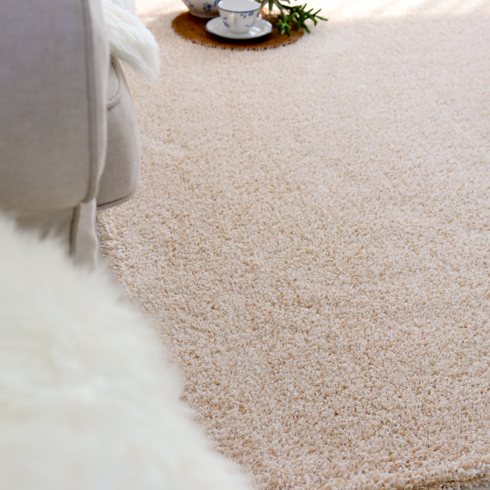 먼지없는 워셔블 장모 온감 러그 대형 거실 침실 원룸 루틴 아이보리, 150x200