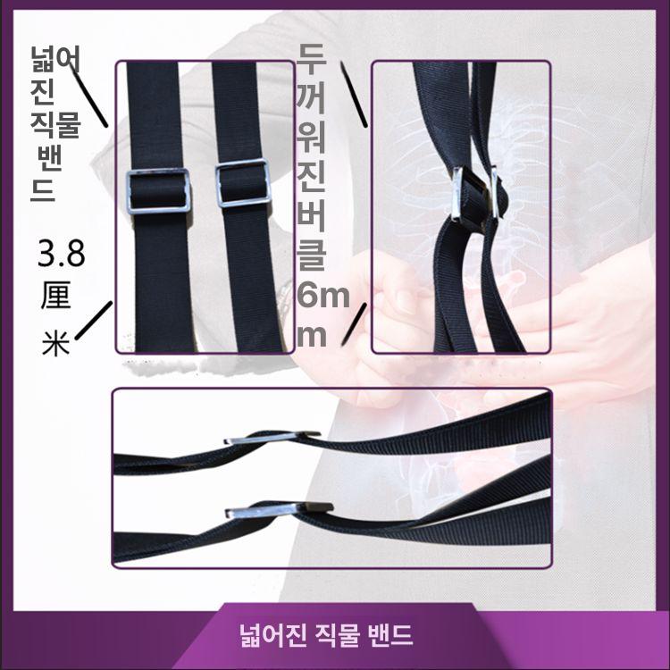 철봉 허리견인기 요추 스트레칭 견인벨트 허리보조기 프리사이즈 측만 가정용 장비 굽은등 손목 견인대+철봉 93--118CM 프리사이즈 - 상세 이미지 4