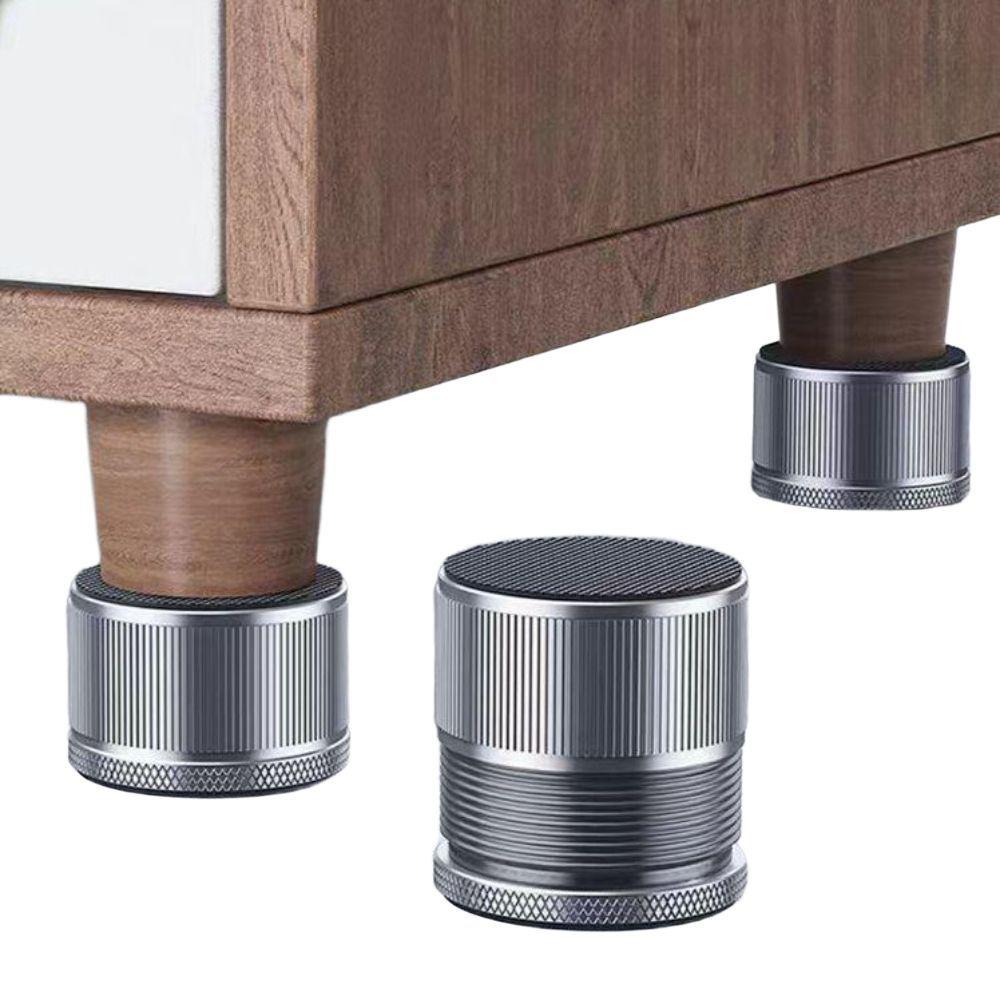 메탈 가구 다리 다리발 세트 테이블 바닥 침대 소파 받침 알루미늄 합금-그레이 23-37mm - 상품 이미지