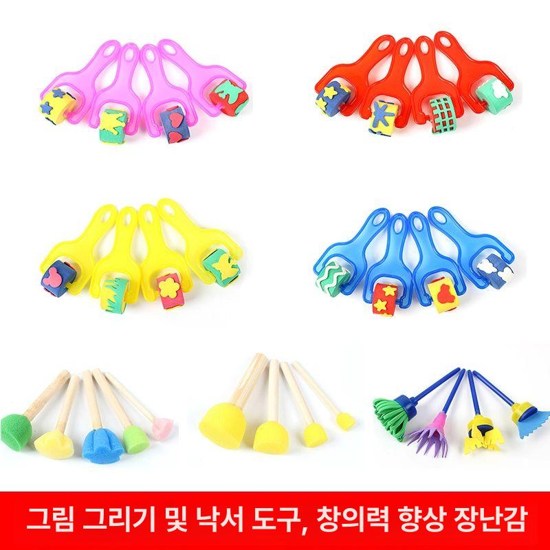 미술붓 아크릴화 아크릴 유화 붓 입시붓 평붓 유화붓세트 브러시 미술도구 인조모 백붓 버섯 머리 도장 2cm - 상세 이미지 5