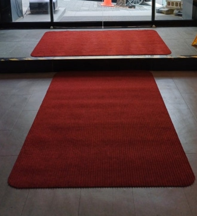 벨벳 레인 매트 테두리형 2장(65cmx90cm) 업소용 발매트 현관 발판 바닥용