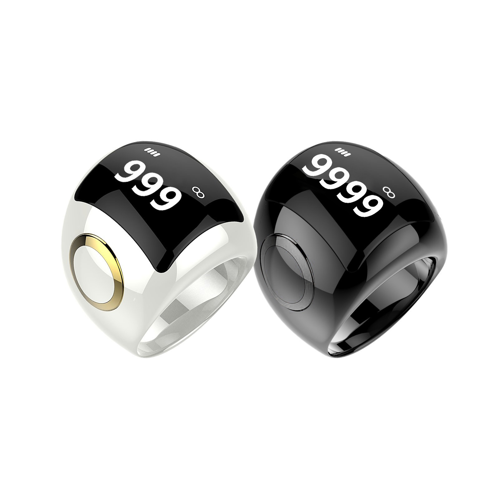 스마트 블루투스 반지 앱 연동 스마트링 웨어러블 링 아연합금 QB702 블랙 18mm - 상세 이미지 5