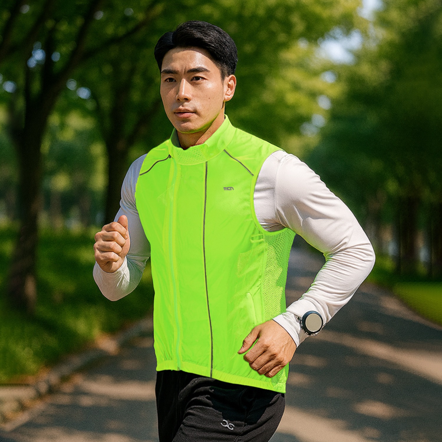 엠씨엔 자전거 러닝 바람막이 질렛 라이딩 방풍 자켓 조끼 - 상세 이미지 3