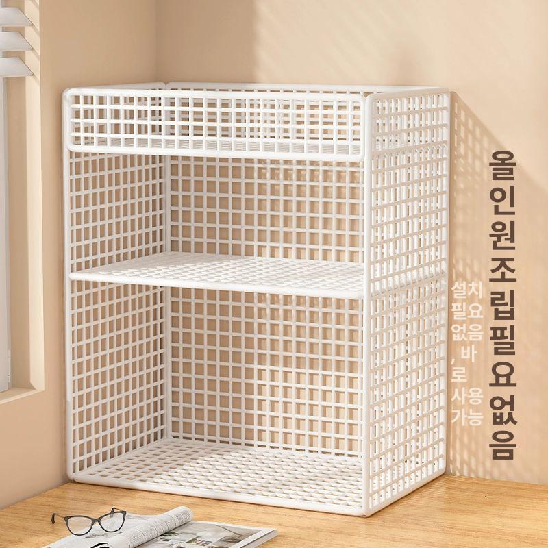 낮은 이동식 책장 만화 거실책꽂이 거실 서재 인테리어 북케이스 서재인테리어 틈새 화이트 2단 중간 책상용 - 상세 이미지 2