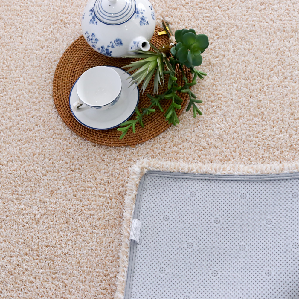 먼지없는 워셔블 장모 온감 러그 대형 거실 침실 원룸 루틴 아이보리, 150x200