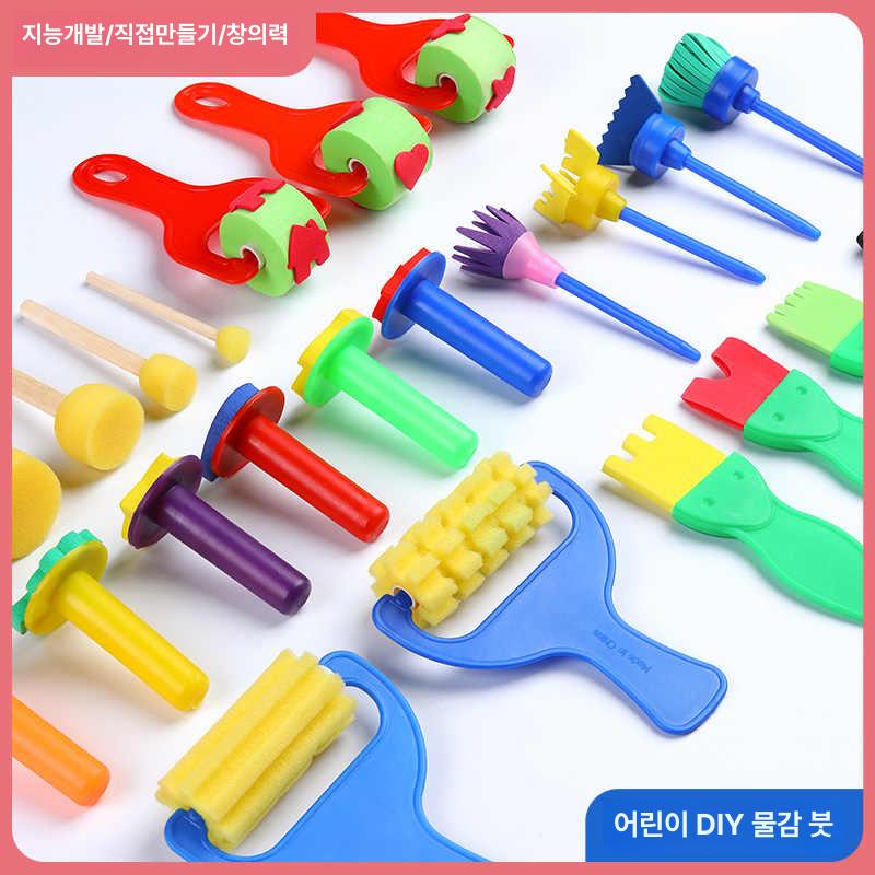 미술붓 아크릴화 아크릴 유화 붓 입시붓 평붓 유화붓세트 브러시 미술도구 인조모 백붓 버섯 머리 도장 2cm - 상세 이미지 4
