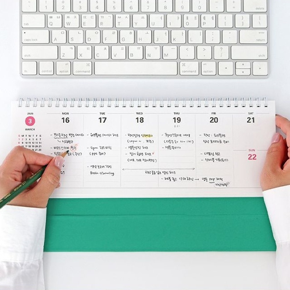 2026년 위클리 플래너 스탠딩 탁상 주간 계획표 일주일 주간 데스크 스케줄러 - 상세 이미지 4