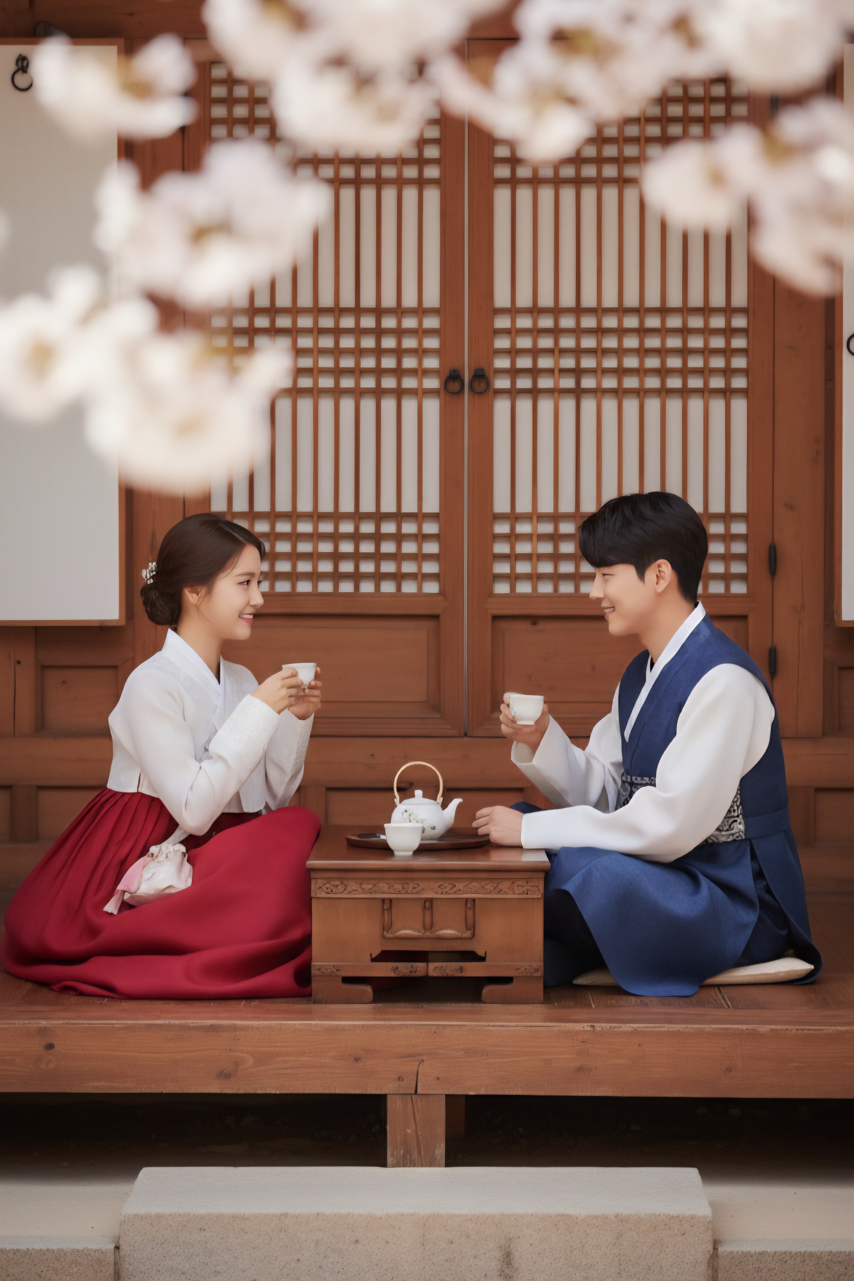 한복대여 은가비한복 로맨틱 커플(2벌) 웨딩촬영 본식 결혼 돌잔치 신랑 신부 - 상세 이미지 2