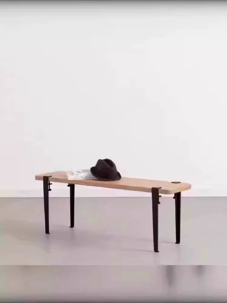 식탁 철재다리 테이블 철재 책상다리 사다리형 철제다리 높이조절 포인트다리 블랙 4개 40cm - 상세 이미지 5