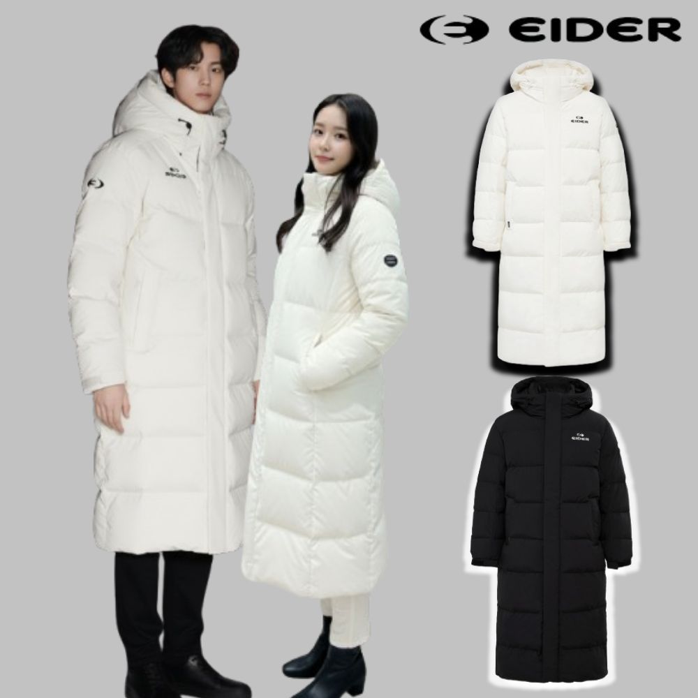 아이더 남녀공용 롱패딩 겨울 아우터 벤치 다운 자켓 UW25582 크림, XL - 메인 이미지