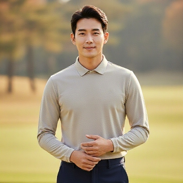닥스골프 남성 가을 부드럽고 스판 좋은 골프웨어 카라 티셔츠 - 상세 이미지 2