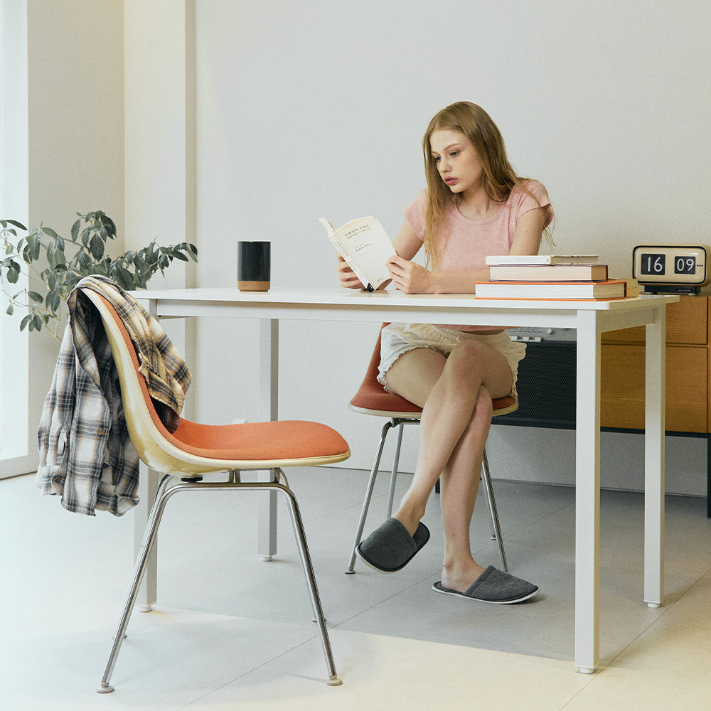 (새해EVENT)스카이&포커스 테이블 서재 데스크 일자형 책상세트 책상 800, 자작엣지