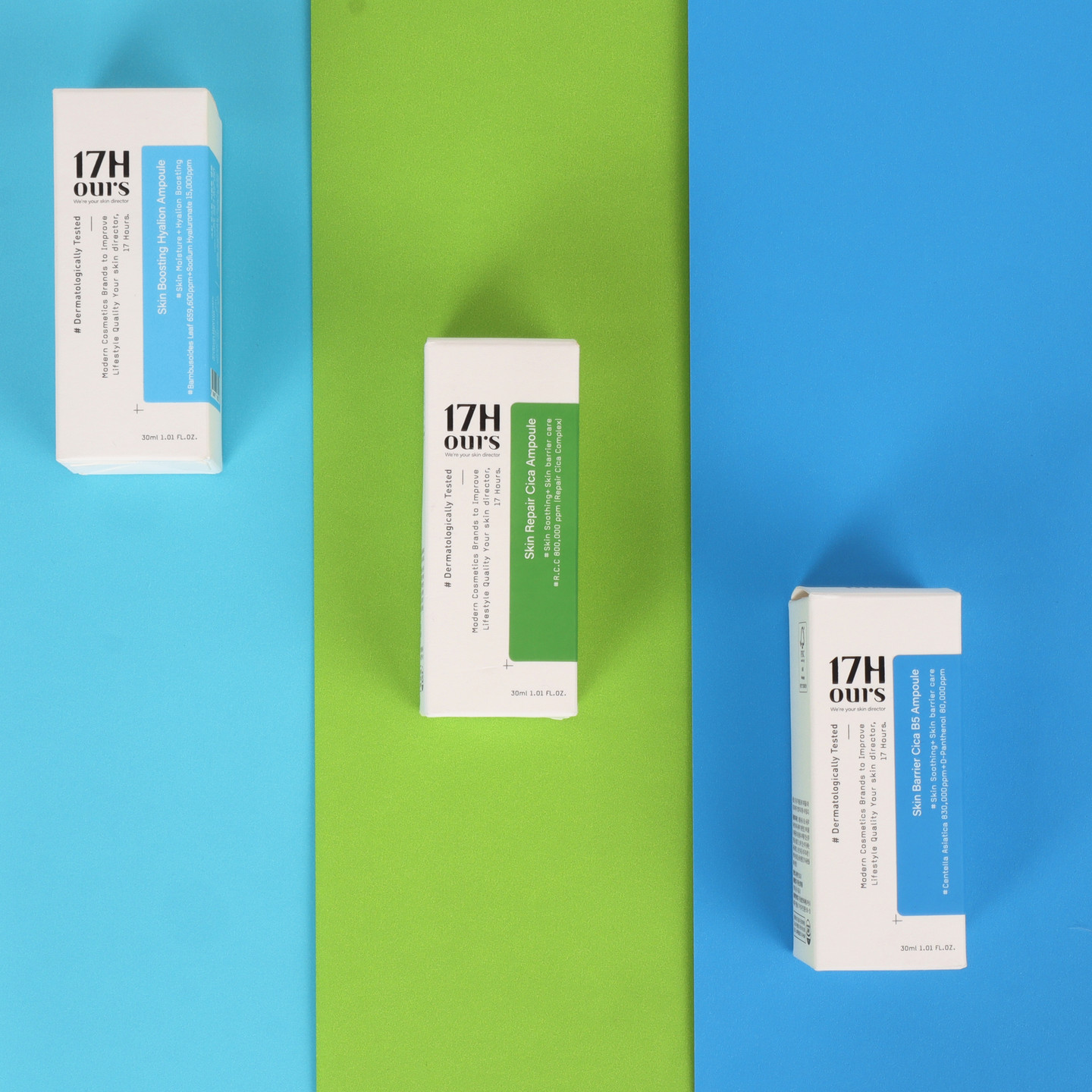 17아워즈 앰플3종세트 - 히알루론산, 시카, 판테놀 30ml, 3개 - 상세 이미지 4