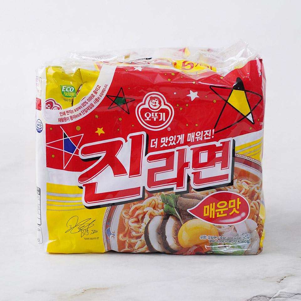 메가마트 오뚜기 진라면 매운맛 120gx5개