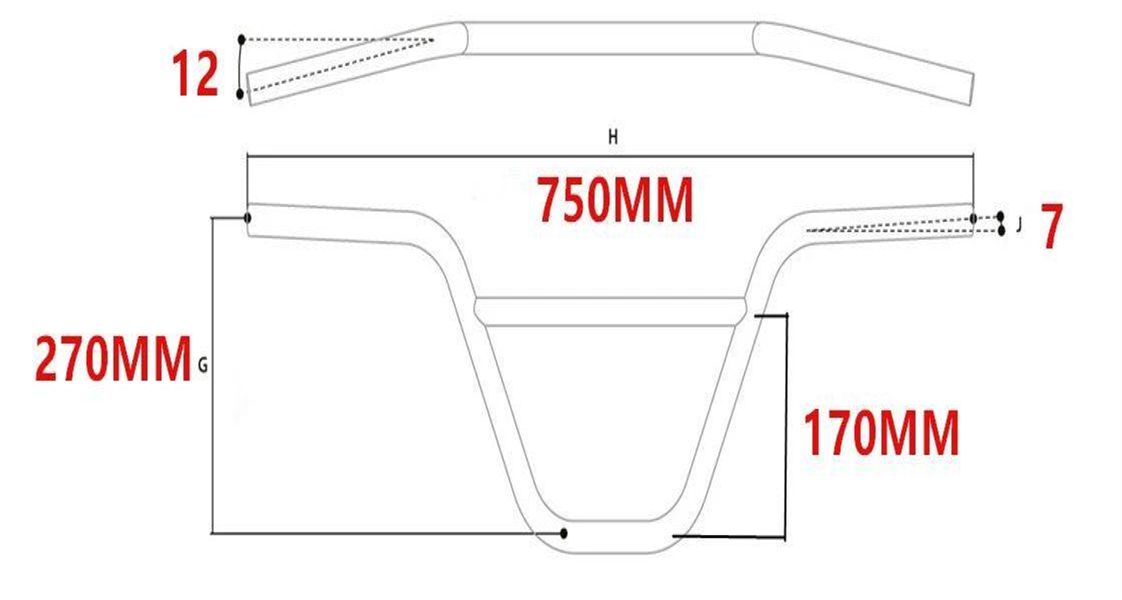 BMX 핸들바 컨버터 자전거 악세사리 컬러플 컬러풀 합금 자전거핸들 멀티컬러 도금 736mm 폭 - 상세 이미지 4