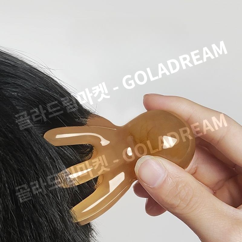 문어형 괄사 두피마사지 빗 휴대용 두피자극 지압 빗살형 2개 - 상품 이미지
