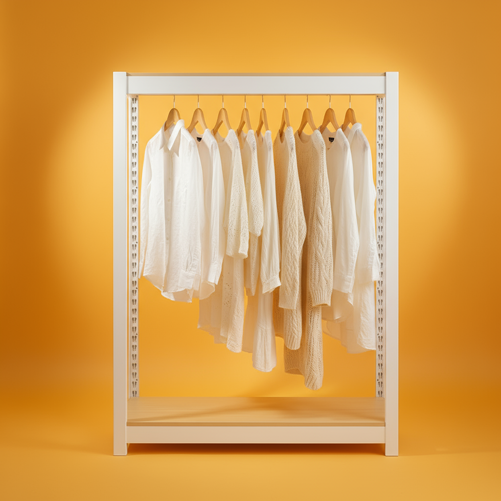 홈던트 V2 철제선반 조립식 앵글 무볼트 렉 행거 2단(행거봉1개) 400400900