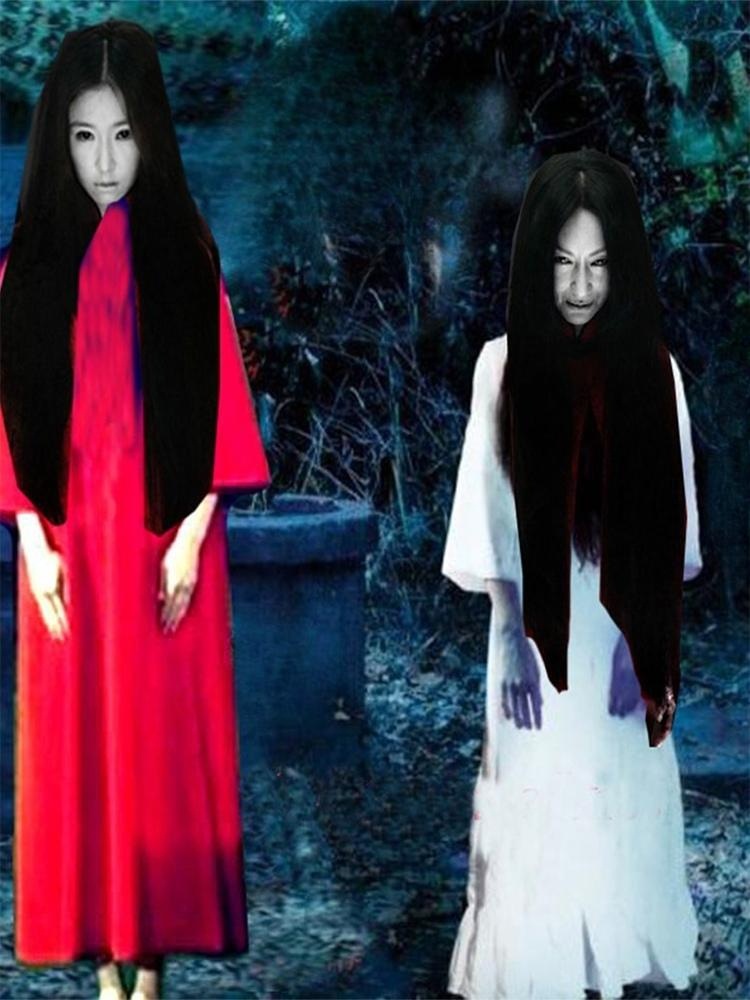 할로윈 코스튬 공포 분장 악마 옷 강시 코스프레 의상 변장 귀신의집 검정 가발 - 상품 이미지