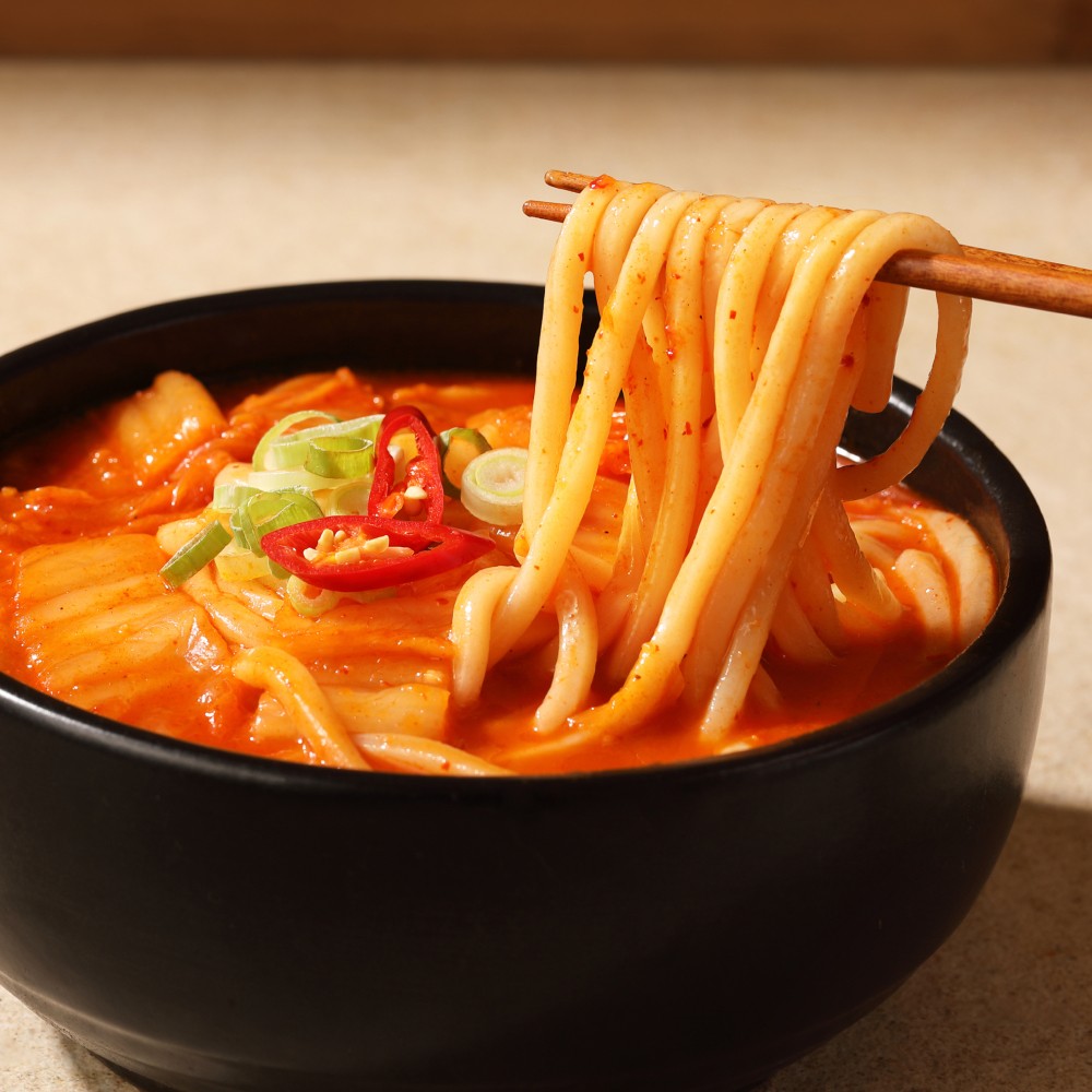 [푸딩팩토리] 푸딩프렙 김치우동 410g 얼큰하고 깊은 국물 맛 - 상세 이미지 2