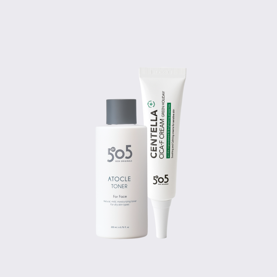 닥터505 아토클 센텔라 2종 세트(보습토너/시카크림) 세라마이드 EGF 병풀 - 상품 이미지