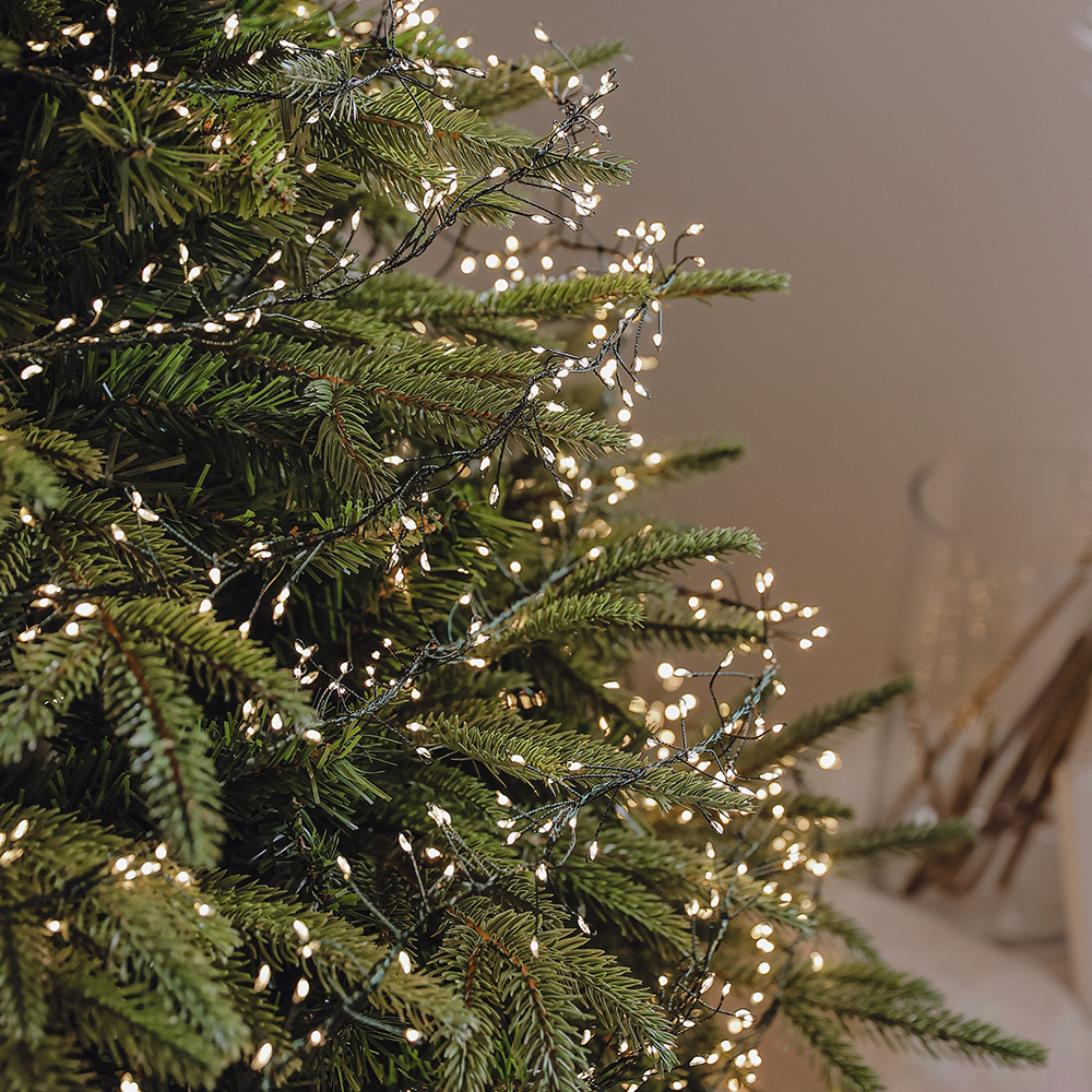 윈터스케치 크리스마스 트리 LED 5배 촘촘한 지네 전구 줄조명 전구색 클러스터 1000구