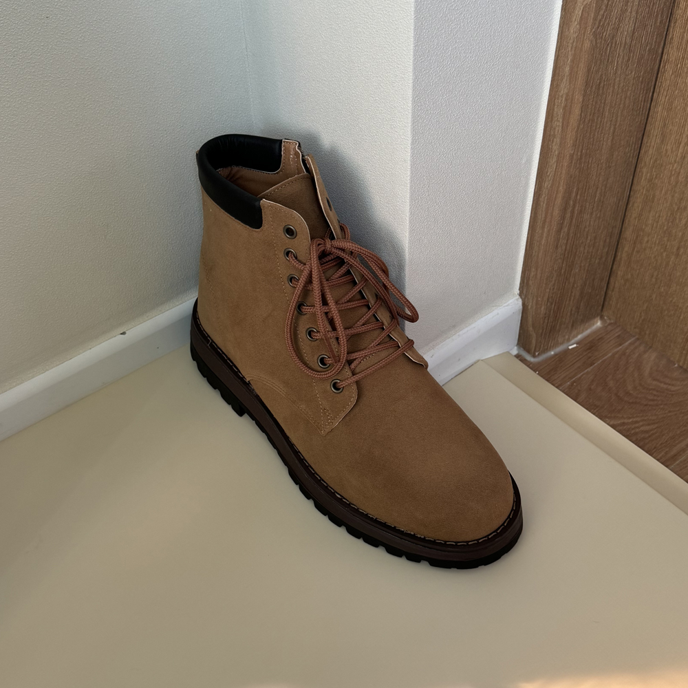 7cm 남성 키높이 스웨이드 워커 편안한 데일리 부츠