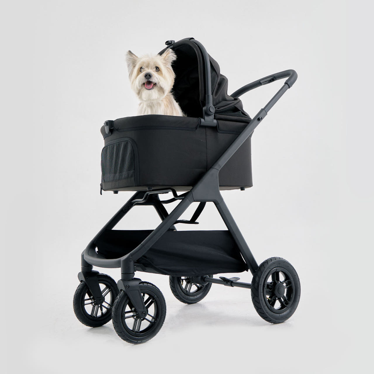 멀리 에어바퀴 강아지유모차 애견유모차 분리형 개모차 MWX 미드나잇블랙