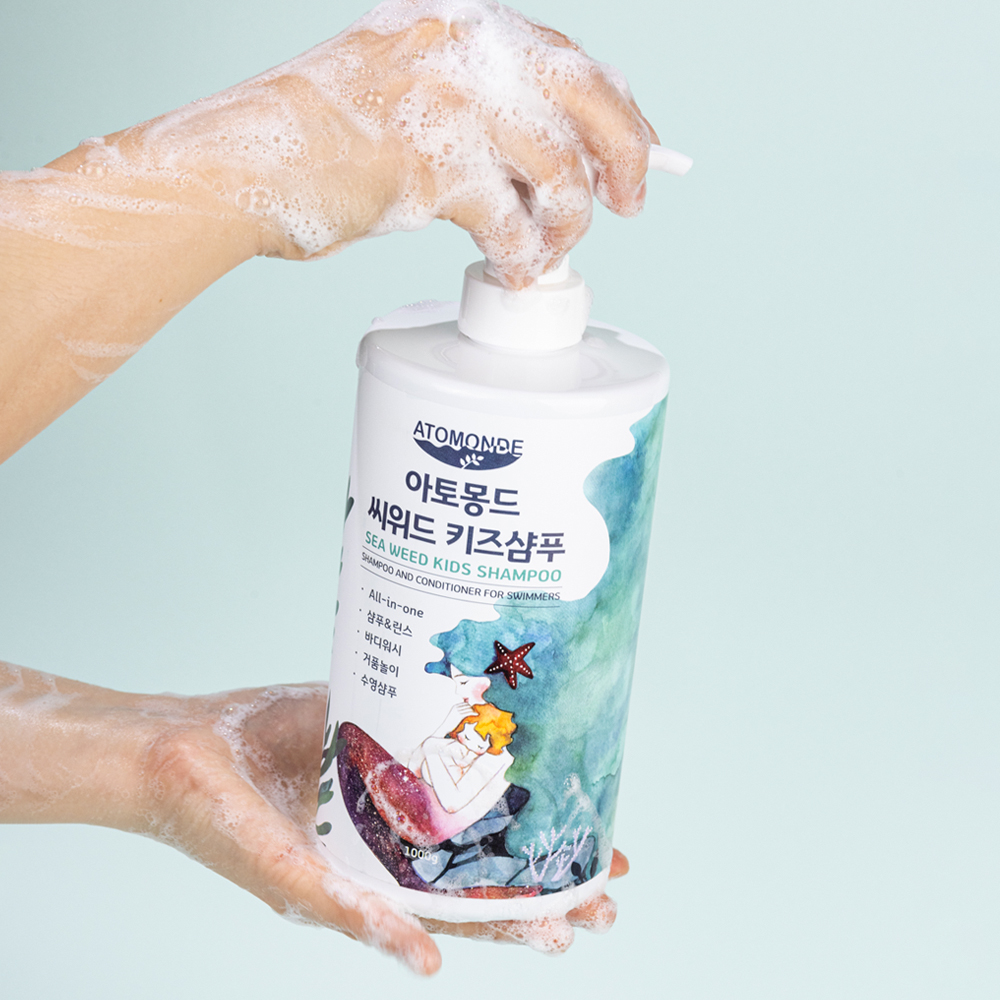 씨위드 키즈 샴푸 어린이 바디 워시 거품 목욕 정수리 머리 냄새 1000ml - 상세 이미지 4