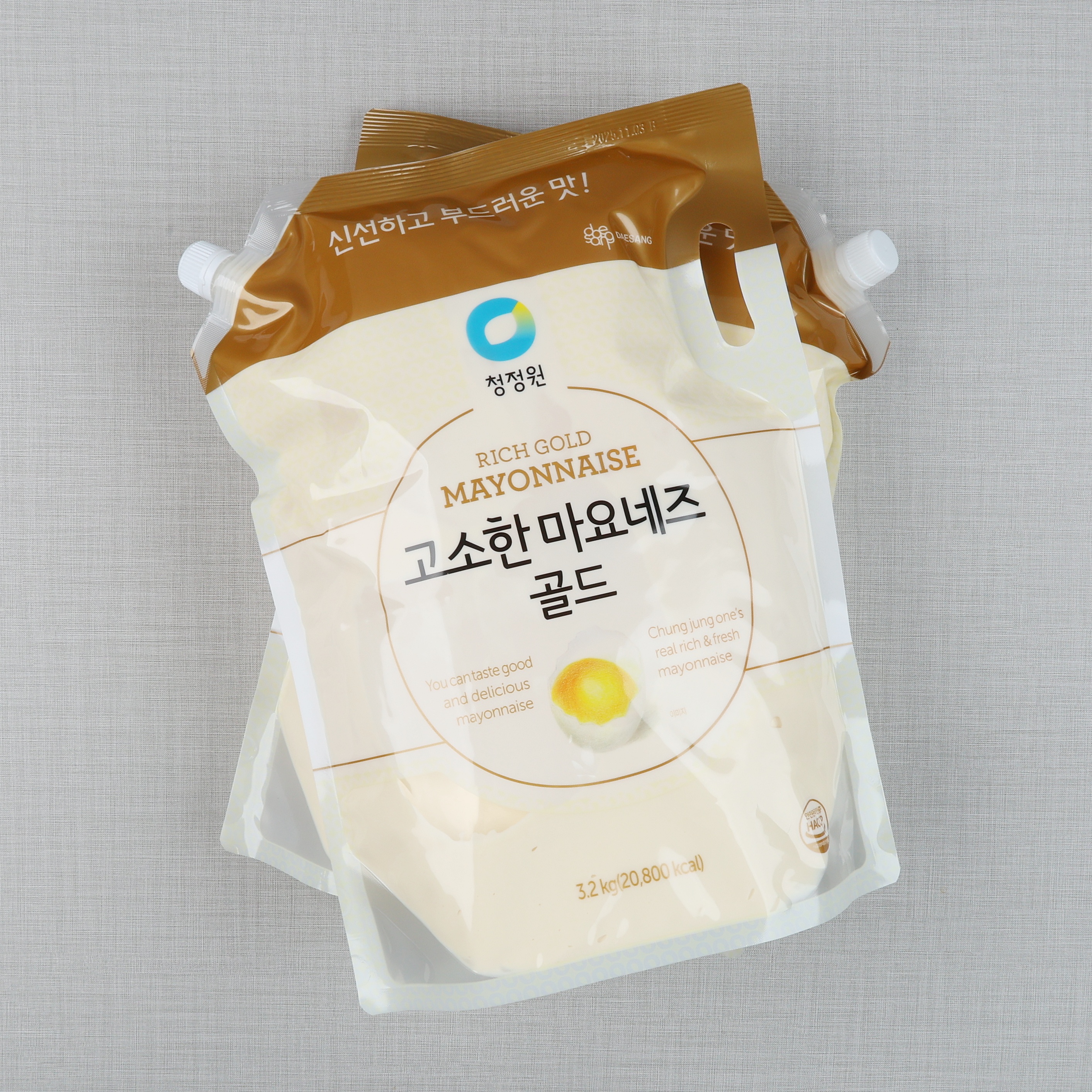 청정원 마요네즈 업소용 고소한 마요네스 골드 스파우트팩 3.2kg, 4개 - 상품 이미지