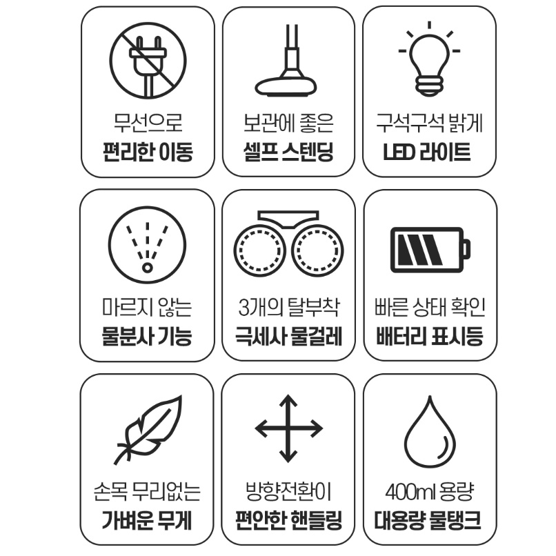 무선 물걸레청소기 물분사 회전물걸레청소기 이미지 8