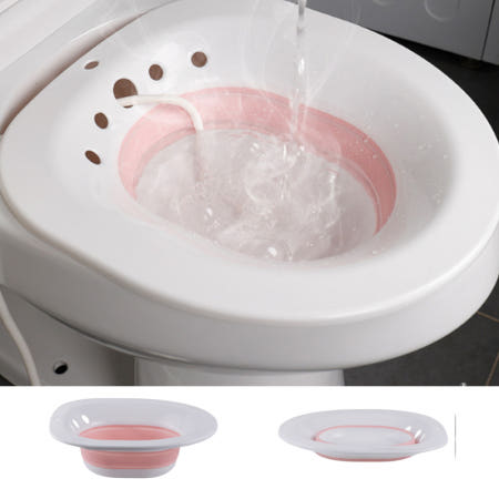 오너클랜 뜨끈한 변기좌욕기 좌욕대야 휴대용좌욕기 좌욕판 접이식 펌프형