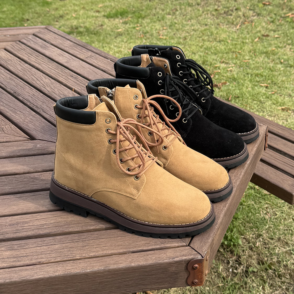 7cm 남성 키높이 스웨이드 워커 편안한 데일리 부츠