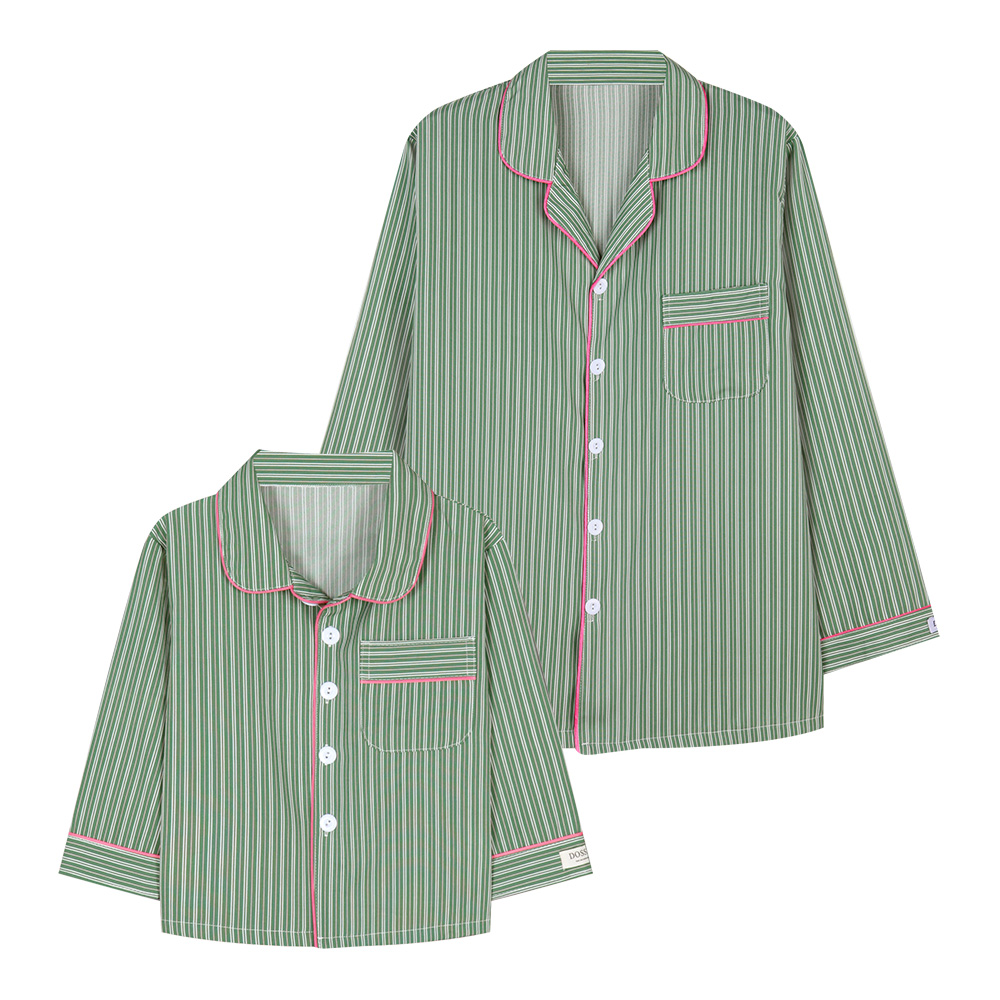 [도씨] 실크핏 웬즈데이 긴팔 패밀리 잠옷 세트 제품 이미지