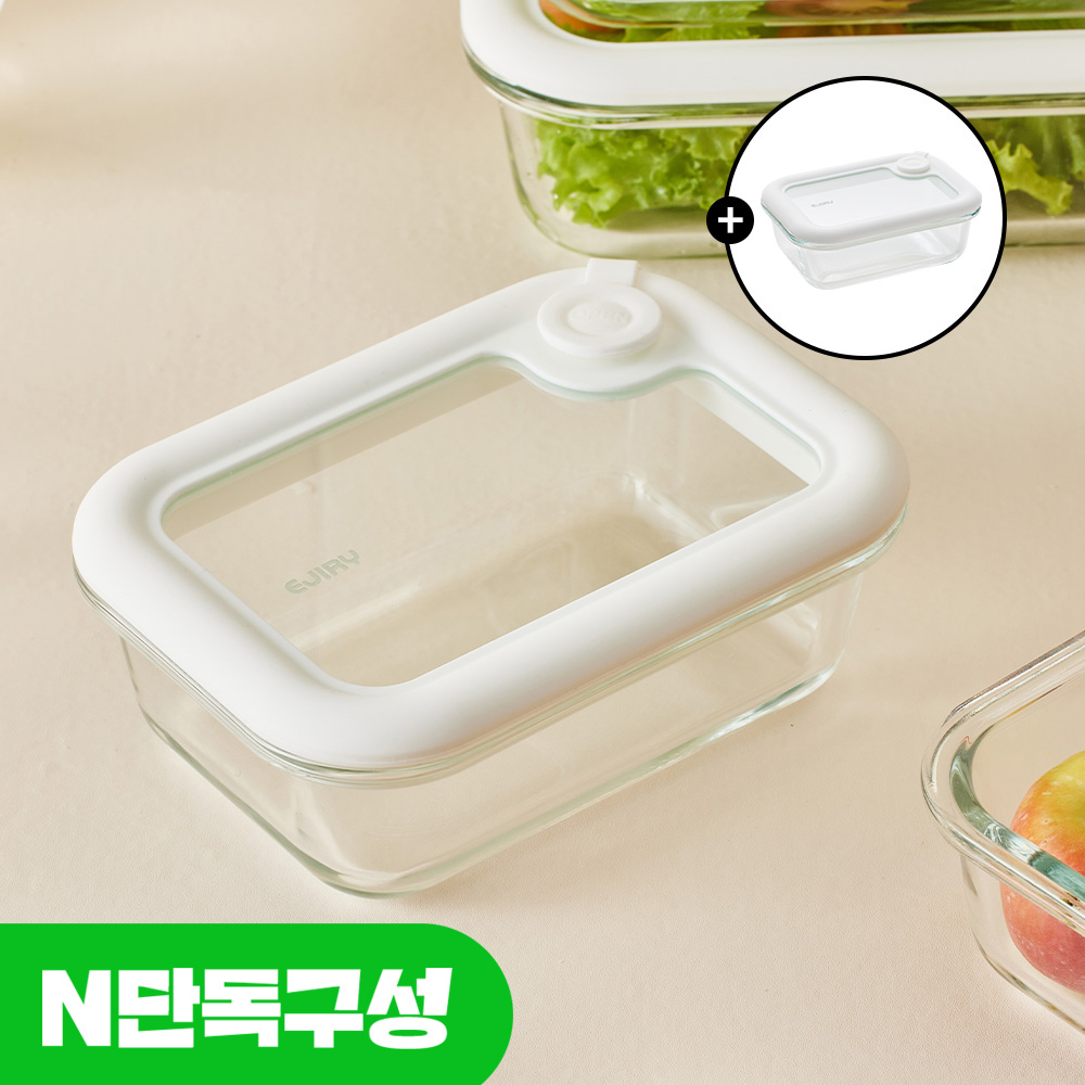 [N단독] 1+1 에지리 올글라스 유리밀폐용기 냉동밥보관 내열유리 반찬통 냉장고정리 제품 이미지