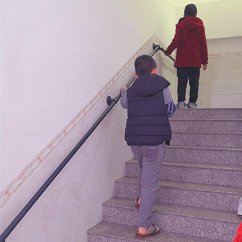 럭셔리 골드 철제 안전 안전바 계단 벽 핸드레일 난간 길이 380 고정점 3개 - 상세 이미지 4