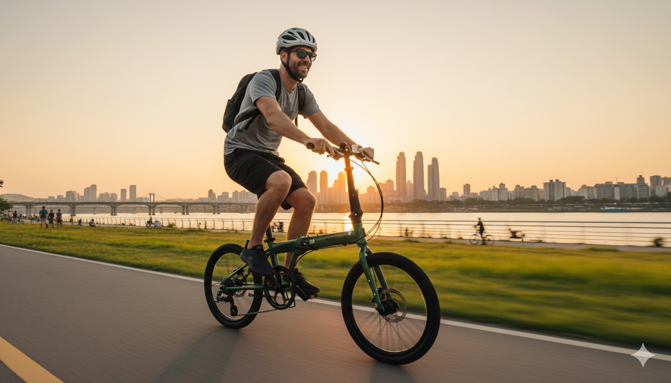 티티카카 플라이트 P8 HD (Plus) 시마노 8단 유압디스크 알루미늄 접이식,P8 HD 무광블랙 반조립 제품 이미지