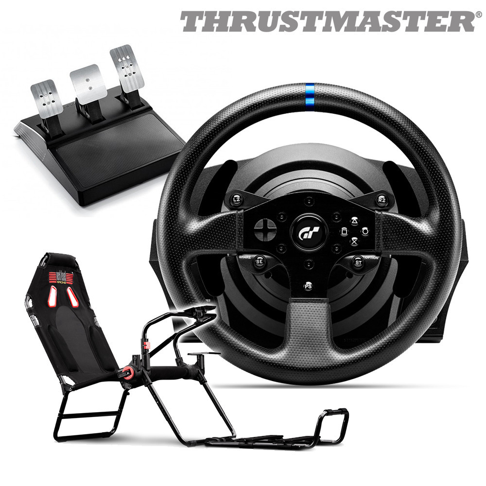 트러스트마스터 T300RS GT 레이싱휠,3페달 포함 (PS PC용) + GT Lite 레이싱 시트(NLR-S021) 패키지 - 메인 이미지