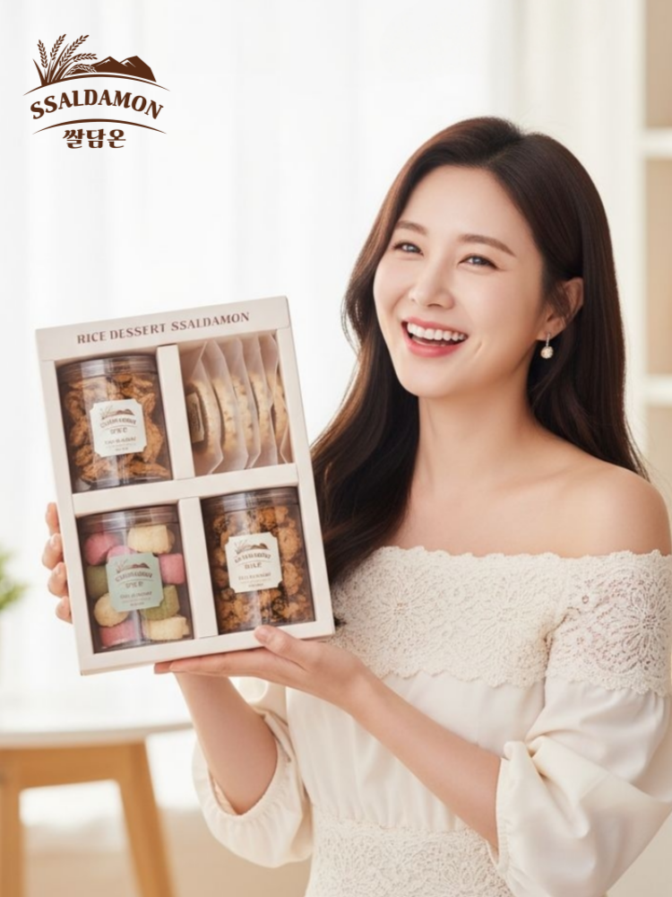 쌀담온 우리쌀 디저트 수제쿠키 견과볼, 플로랑탱, 아몬드트윌, 쌀샤브레 4종 견과류답례품 - 상세 이미지 2