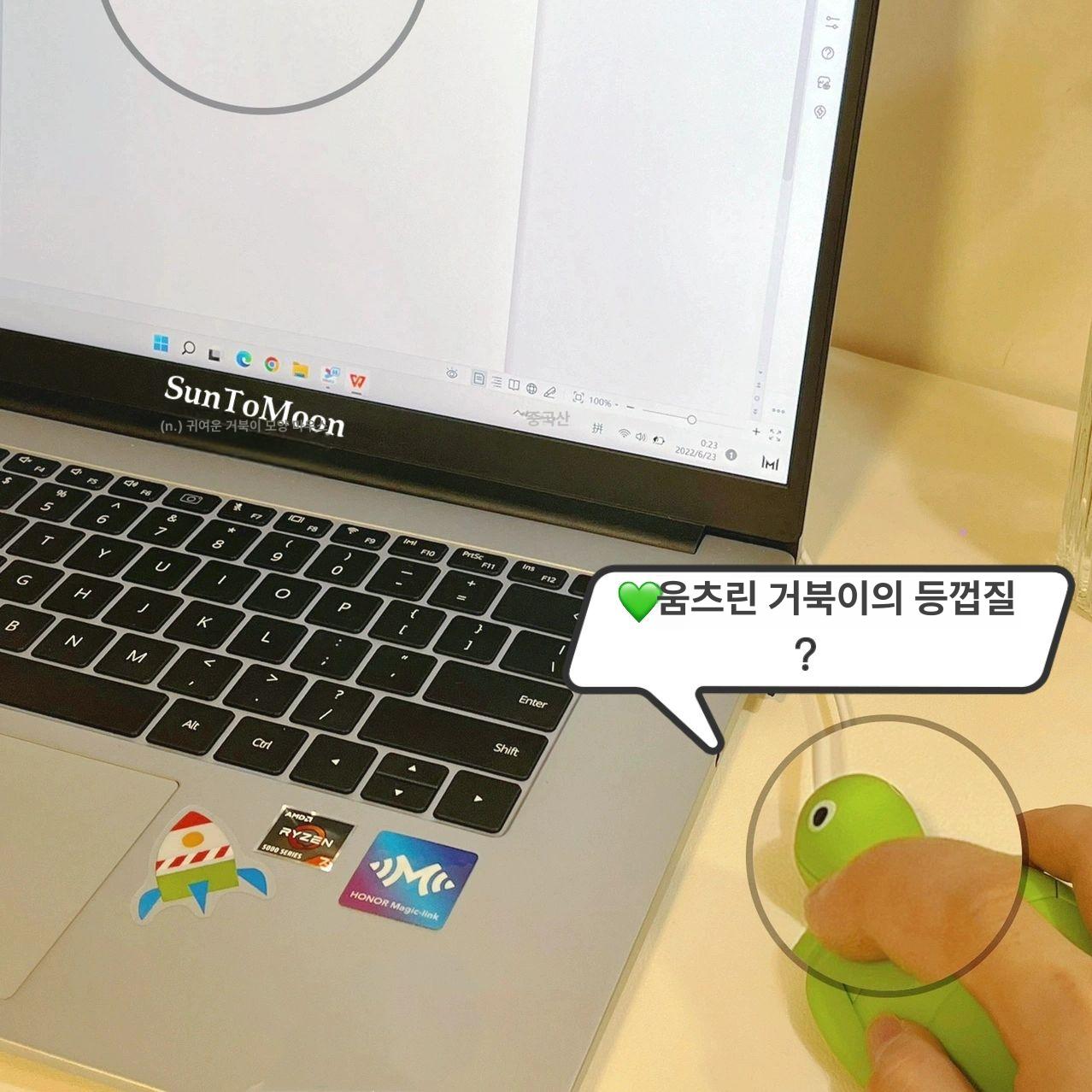 귀여운 캐릭터마우스 무소음 마우스 거북이 유선 유선 1.2m 공식 표준 패키지 - 상세 이미지 4