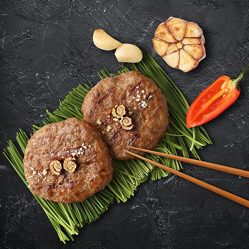 400g 광양 매실 한우 떡갈비 황매실청 함유 100g 개별포장 100%국내산