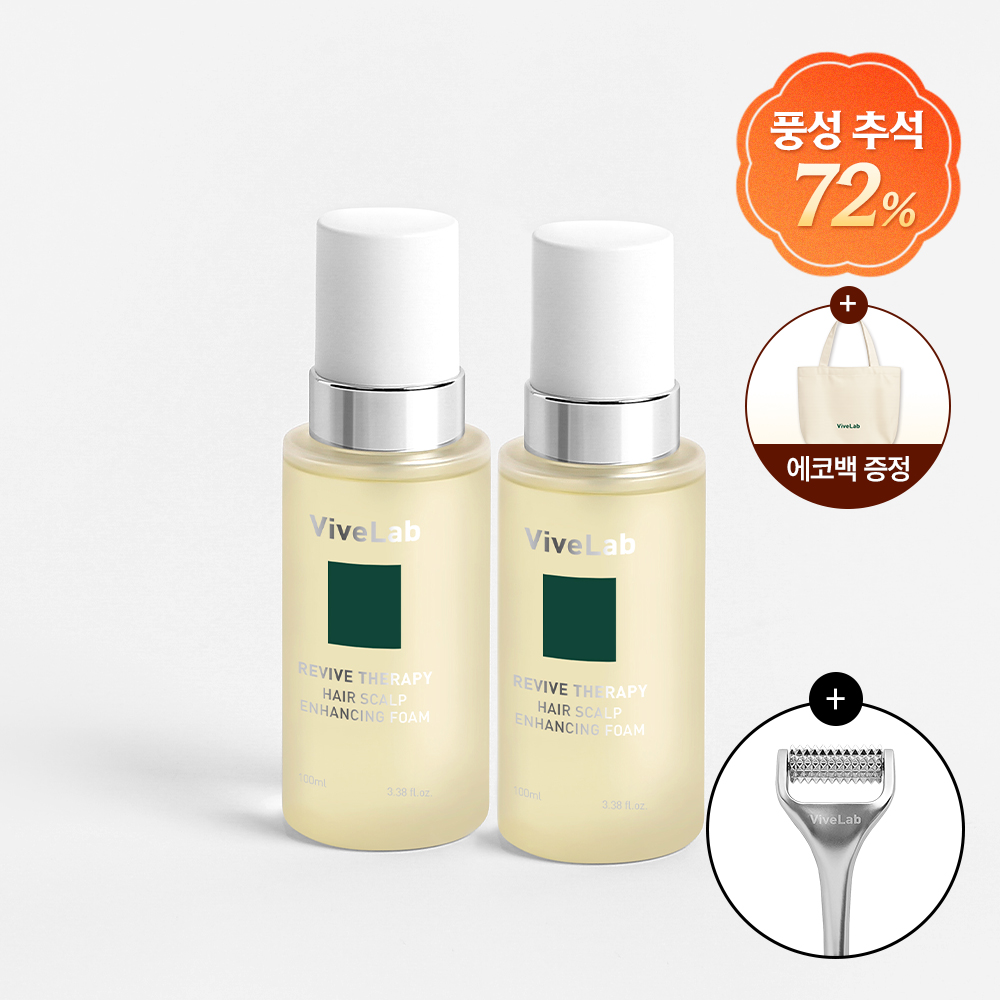 바이브랩 리바이브 테라피 헤어 스칼프 인핸싱 폼 두피 영양제 에센스 플로럴, 100ml, 2개